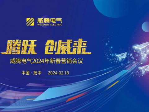 腾跃 创威来|人生就是博官网电气2024年新春营销盛典隆沉召开